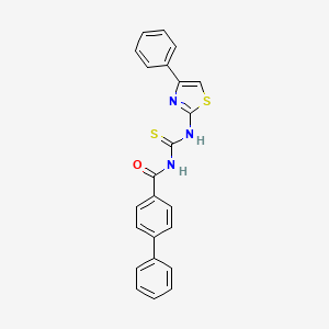 N-[(4-phenyl-1,3-thiazol-2-yl)carbamothioyl]biphenyl-4-carboxamide