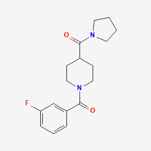 1-(3-FLUOROBENZOYL)-4-(PYRROLIDINE-1-CARBONYL)PIPERIDINE