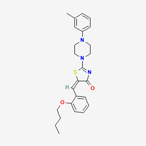 (5E)-5-(2-butoxybenzylidene)-2-[4-(3-methylphenyl)piperazin-1-yl]-1,3-thiazol-4(5H)-one