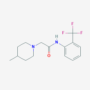 2-(4-methylpiperidin-1-yl)-N-[2-(trifluoromethyl)phenyl]acetamide