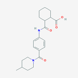 2-[({4-[(4-methyl-1-piperidinyl)carbonyl]phenyl}amino)carbonyl]cyclohexanecarboxylic acid