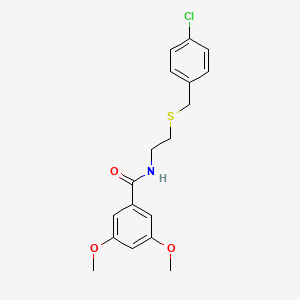 N-{2-[(4-chlorobenzyl)thio]ethyl}-3,5-dimethoxybenzamide