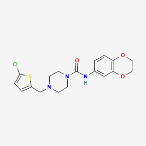 4-[(5-chloro-2-thienyl)methyl]-N-(2,3-dihydro-1,4-benzodioxin-6-yl)-1-piperazinecarboxamide