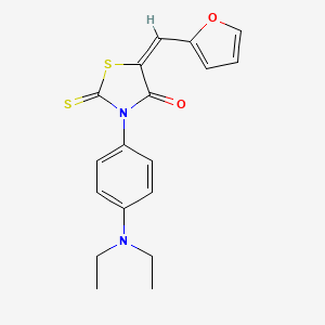 (5E)-3-[4-(diethylamino)phenyl]-5-(furan-2-ylmethylidene)-2-sulfanylidene-1,3-thiazolidin-4-one