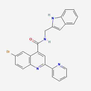 N-((1H-Indol-2-yl)methyl)-6-bromo-2-(pyridin-2-yl)quinoline-4-carboxamide