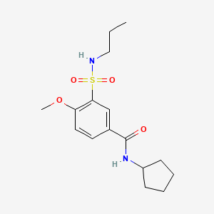 N-cyclopentyl-4-methoxy-3-(propylsulfamoyl)benzamide