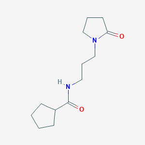 molecular formula C13H22N2O2 B4858485 N-[3-(2-oxopyrrolidin-1-yl)propyl]cyclopentanecarboxamide 