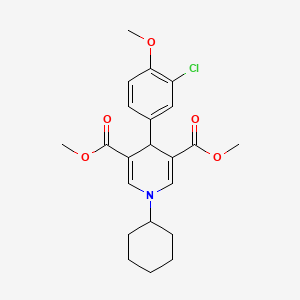 dimethyl 4-(3-chloro-4-methoxyphenyl)-1-cyclohexyl-1,4-dihydro-3,5-pyridinedicarboxylate