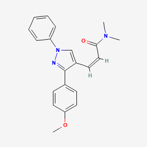 (Z)-3-[3-(4-methoxyphenyl)-1-phenylpyrazol-4-yl]-N,N-dimethylprop-2-enamide