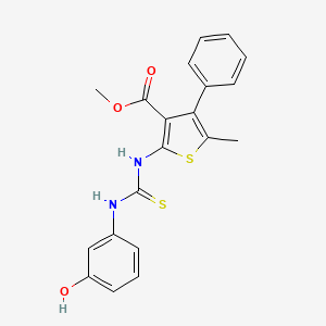 methyl 2-({[(3-hydroxyphenyl)amino]carbonothioyl}amino)-5-methyl-4-phenyl-3-thiophenecarboxylate