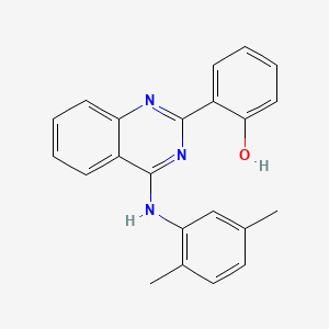 2-{4-[(2,5-dimethylphenyl)amino]quinazolin-2-yl}phenol