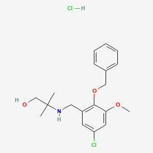 2-{[2-(benzyloxy)-5-chloro-3-methoxybenzyl]amino}-2-methylpropan-1-ol hydrochloride