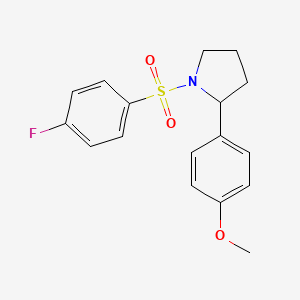 1-[(4-fluorophenyl)sulfonyl]-2-(4-methoxyphenyl)pyrrolidine