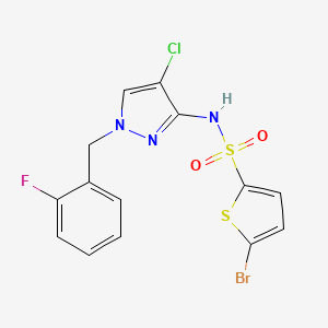 5-BROMO-N~2~-[4-CHLORO-1-(2-FLUOROBENZYL)-1H-PYRAZOL-3-YL]-2-THIOPHENESULFONAMIDE