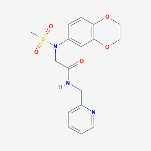 N~2~-(2,3-dihydro-1,4-benzodioxin-6-yl)-N~2~-(methylsulfonyl)-N~1~-(2-pyridinylmethyl)glycinamide