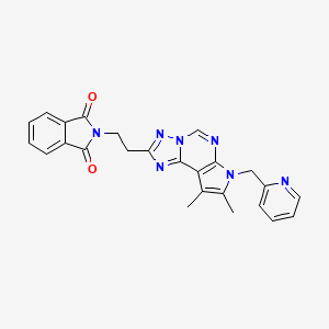 2-{2-[8,9-dimethyl-7-(2-pyridinylmethyl)-7H-pyrrolo[3,2-e][1,2,4]triazolo[1,5-c]pyrimidin-2-yl]ethyl}-1H-isoindole-1,3(2H)-dione