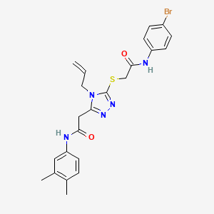 2-[5-({2-[(4-bromophenyl)amino]-2-oxoethyl}sulfanyl)-4-(prop-2-en-1-yl)-4H-1,2,4-triazol-3-yl]-N-(3,4-dimethylphenyl)acetamide