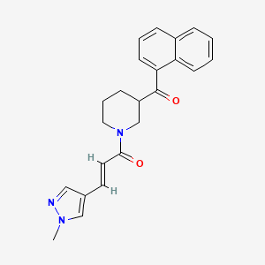 {1-[(2E)-3-(1-methyl-1H-pyrazol-4-yl)-2-propenoyl]-3-piperidinyl}(1-naphthyl)methanone