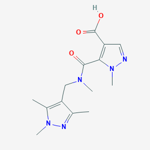 1-methyl-5-({methyl[(1,3,5-trimethyl-1H-pyrazol-4-yl)methyl]amino}carbonyl)-1H-pyrazole-4-carboxylic acid