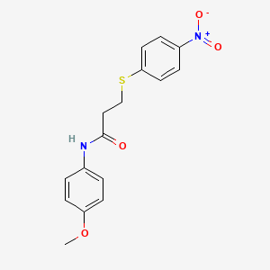 N-(4-methoxyphenyl)-3-[(4-nitrophenyl)thio]propanamide