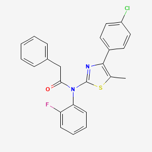 N-[4-(4-chlorophenyl)-5-methyl-1,3-thiazol-2-yl]-N-(2-fluorophenyl)-2-phenylacetamide