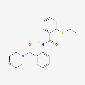 N-[2-(morpholin-4-ylcarbonyl)phenyl]-2-(propan-2-ylsulfanyl)benzamide