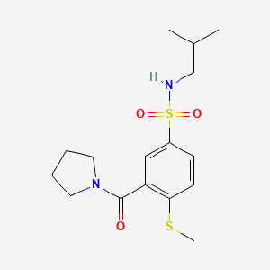 N-isobutyl-4-(methylthio)-3-(1-pyrrolidinylcarbonyl)benzenesulfonamide