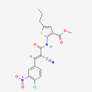 methyl 2-{[3-(4-chloro-3-nitrophenyl)-2-cyanoacryloyl]amino}-5-propyl-3-thiophenecarboxylate