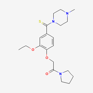 1-({3-ethoxy-4-[2-oxo-2-(1-pyrrolidinyl)ethoxy]phenyl}carbonothioyl)-4-methylpiperazine