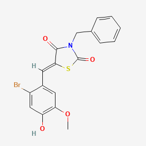 3-benzyl-5-(2-bromo-4-hydroxy-5-methoxybenzylidene)-1,3-thiazolidine-2,4-dione