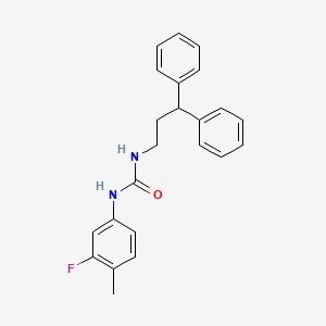 N-(3,3-diphenylpropyl)-N'-(3-fluoro-4-methylphenyl)urea