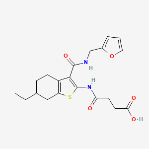 4-({6-Ethyl-3-[(furan-2-ylmethyl)carbamoyl]-4,5,6,7-tetrahydro-1-benzothiophen-2-yl}amino)-4-oxobutanoic acid