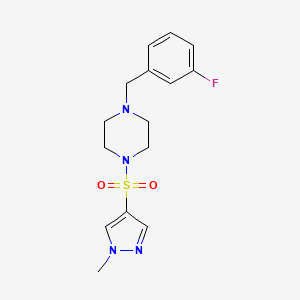 1-(3-fluorobenzyl)-4-[(1-methyl-1H-pyrazol-4-yl)sulfonyl]piperazine