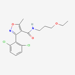 3-(2,6-dichlorophenyl)-N-(3-ethoxypropyl)-5-methyl-1,2-oxazole-4-carboxamide