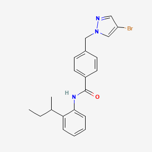 4-[(4-BROMO-1H-PYRAZOL-1-YL)METHYL]-N~1~-[2-(SEC-BUTYL)PHENYL]BENZAMIDE