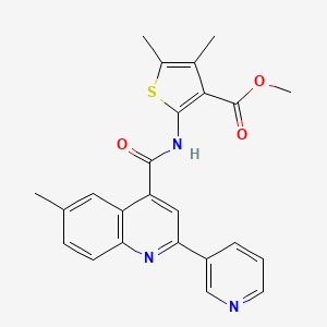 METHYL 4,5-DIMETHYL-2-[6-METHYL-2-(PYRIDIN-3-YL)QUINOLINE-4-AMIDO]THIOPHENE-3-CARBOXYLATE