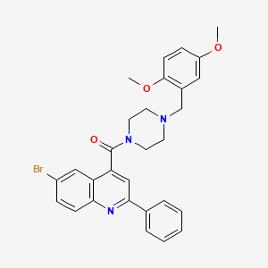 6-bromo-4-{[4-(2,5-dimethoxybenzyl)-1-piperazinyl]carbonyl}-2-phenylquinoline