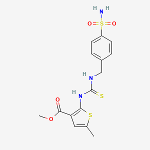 methyl 2-[({[4-(aminosulfonyl)benzyl]amino}carbonothioyl)amino]-5-methyl-3-thiophenecarboxylate