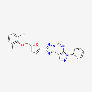 2-{5-[(2-chloro-6-methylphenoxy)methyl]-2-furyl}-7-phenyl-7H-pyrazolo[4,3-e][1,2,4]triazolo[1,5-c]pyrimidine