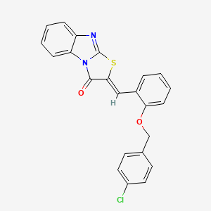 molecular formula C23H15ClN2O2S B4858970 (2Z)-2-[[2-[(4-chlorophenyl)methoxy]phenyl]methylidene]-[1,3]thiazolo[3,2-a]benzimidazol-1-one 