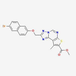 methyl 2-{[(6-bromo-2-naphthyl)oxy]methyl}-9-methylthieno[3,2-e][1,2,4]triazolo[1,5-c]pyrimidine-8-carboxylate