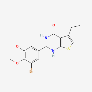 2-(3-bromo-4,5-dimethoxyphenyl)-5-ethyl-6-methyl-2,3-dihydrothieno[2,3-d]pyrimidin-4(1H)-one