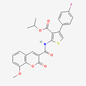 isopropyl 4-(4-fluorophenyl)-2-{[(8-methoxy-2-oxo-2H-chromen-3-yl)carbonyl]amino}-3-thiophenecarboxylate