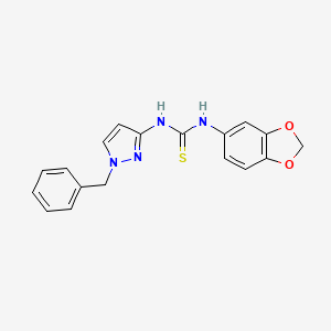 1-(2H-1,3-BENZODIOXOL-5-YL)-3-(1-BENZYLPYRAZOL-3-YL)THIOUREA