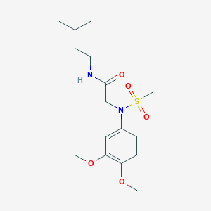 N~2~-(3,4-dimethoxyphenyl)-N~1~-(3-methylbutyl)-N~2~-(methylsulfonyl)glycinamide