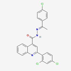 N'-[1-(4-chlorophenyl)ethylidene]-2-(2,4-dichlorophenyl)-4-quinolinecarbohydrazide