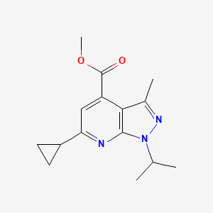 methyl 6-cyclopropyl-1-isopropyl-3-methyl-1H-pyrazolo[3,4-b]pyridine-4-carboxylate