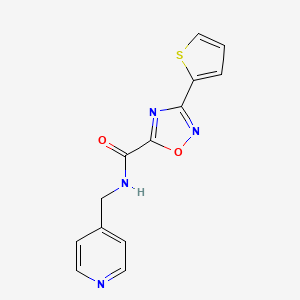 N-(4-pyridinylmethyl)-3-(2-thienyl)-1,2,4-oxadiazole-5-carboxamide