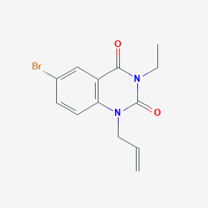 molecular formula C13H13BrN2O2 B4859097 6-bromo-3-ethyl-1-(prop-2-en-1-yl)quinazoline-2,4(1H,3H)-dione 