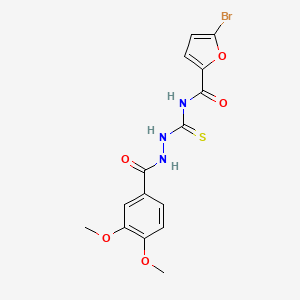 5-bromo-N-{[2-(3,4-dimethoxybenzoyl)hydrazino]carbonothioyl}-2-furamide